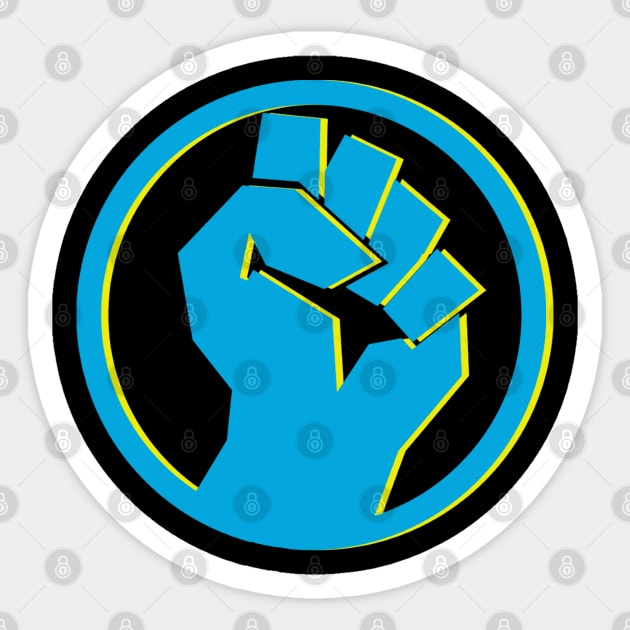 Ukraine Power Fist Sticker by skittlemypony